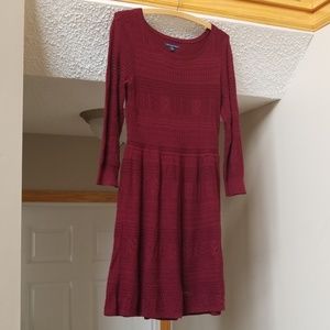 American Eagle Outfitters AEO knit dress wine